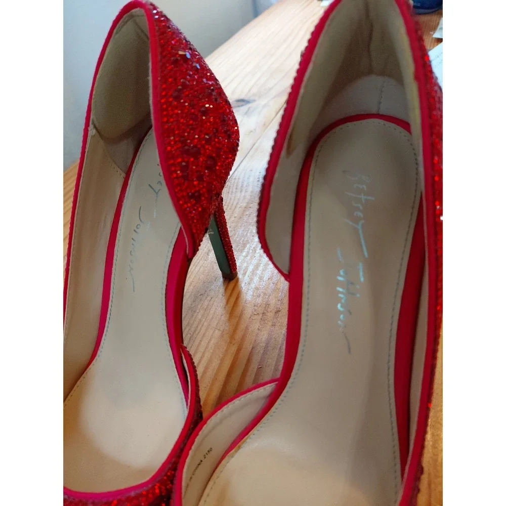 Red Heels Size 4 Or Big Kids/Youth Size 2 Hazel Rhinestone Glamorous Heels